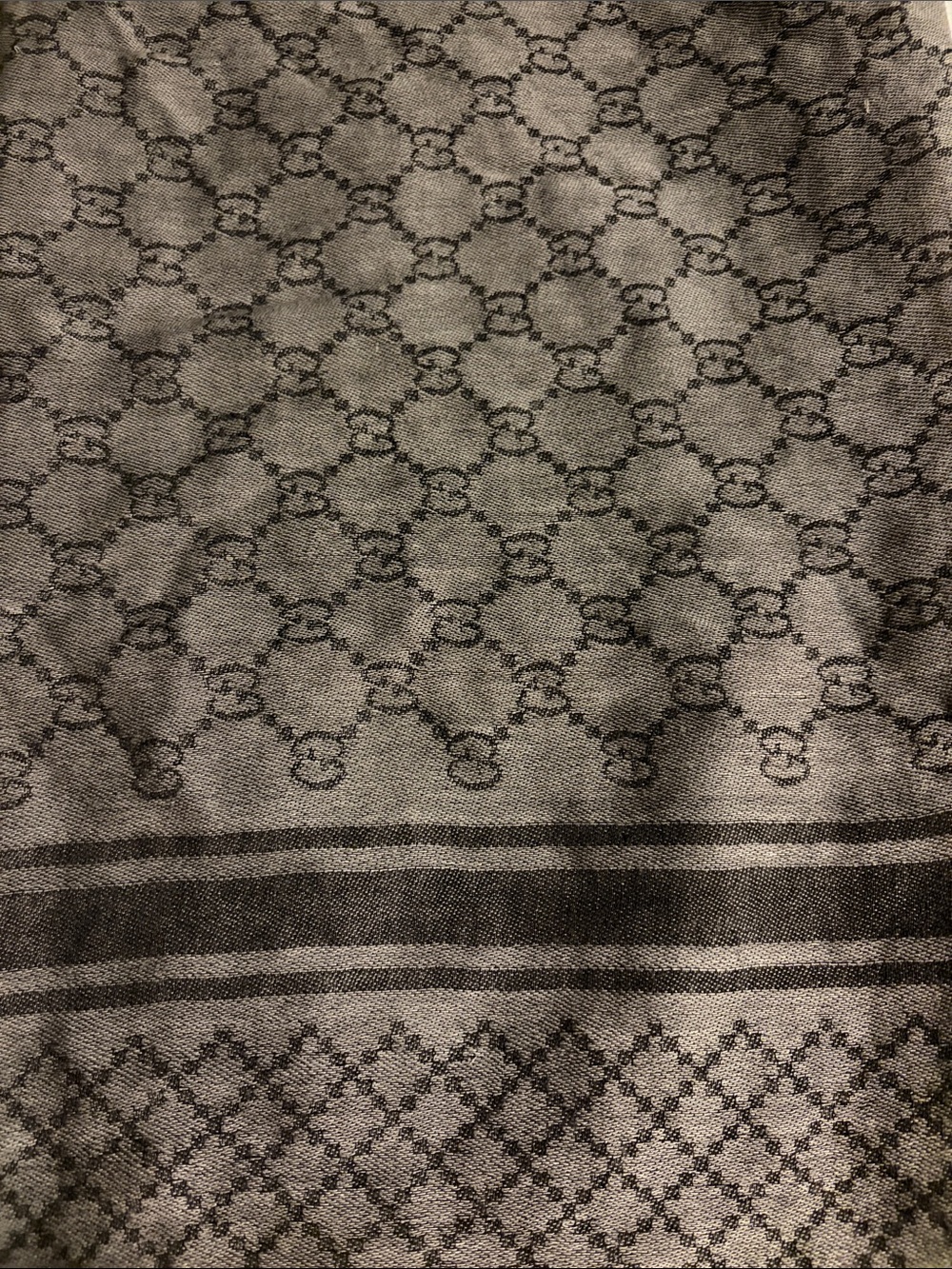 Gucci Monogram Pattern Neutral Scarf